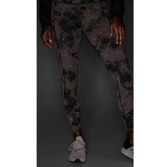 Athleta Women's Brown Floral Rainier Reflective Tight High Rise Leggings Size XS - Picture 4 of 16